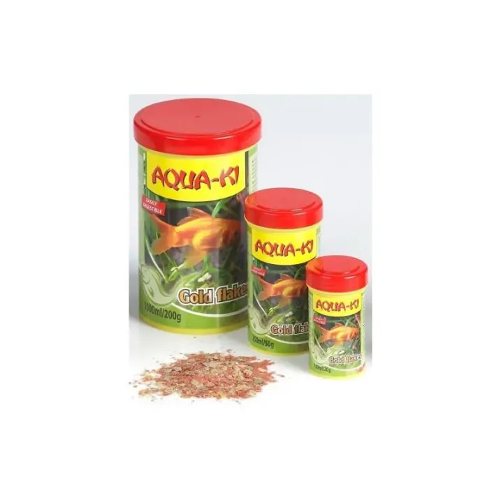 Aqua-Ki Gold Flakes 50 Gr. Comida para peces de agua fria en Escamas - 1