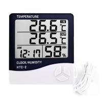 1Pc HTC-1 HTC-2 Medidor De Humedad Y Temperatura Electrónico LCD Estación Meteorológica Digital Para Exteriores Con Reloj - details 2