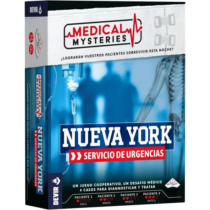 Devir Medical Mysteries Nueva York Servicio de Urgencias juego de mesa de investigación Scape Room  Devir BGMMNSP - 1