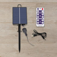 Kit De Caja De Batería Solar 3.7V1200MAH Con Panel De Luz Y Control Remoto Para Cadena De Luces LED DC 24V Decoración - details 0