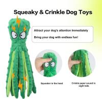 Juguete Educativo Para Mordedor De Perros Pequeños Y Medianos Octopus De Peluche Suave No Vacío Juguetes Sonoro Para Mascotas - details 3
