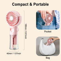 Ventilador Portátil Mini Con Humidificador USB Recargable Para Viajes Y Exteriores Pequeño Y Portátil Con Nieve De Agua - details 3