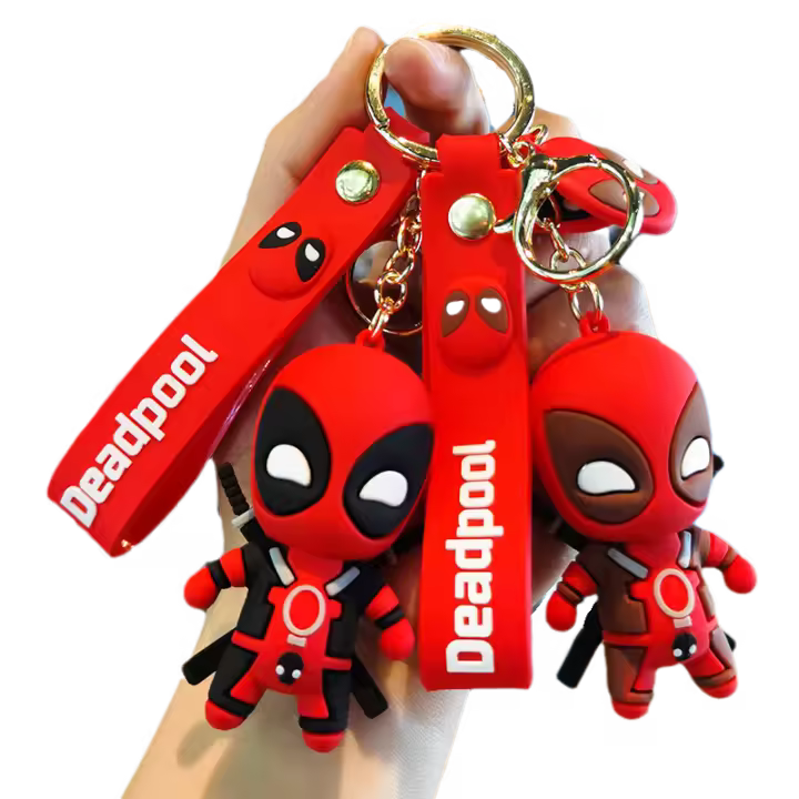 Llavero De Muñeca Marvel Deadpool Q Version Para Banda De Moda Llavero De Bolsa Para Parejas Regalo De Cumpleaños Figura De Anime - 1