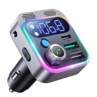 Transmisor FM Bluetooth Para Radio De Coche Con Doble Micrófono Para Llamadas Manos Libres Sin Cables Reproductor MP3 Soporte Carga Rápida - details 0