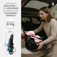 Asalvo Silla de paseo para Bebé Cádiz Candy - Carrito de bebé resistente, con chasis de acero y barra frontal extraíble - details 1