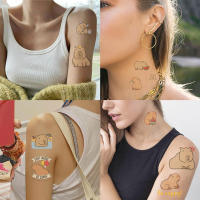 10Pcs/set Pegatinas De Tatuaje Capybara Para Niños Dibujos Animados Temporales Hidrofóbicos Regalo De Cumpleaños Para Niños Boys Y Girls - details 5