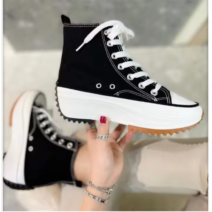 Eva zorteon- Zapatillas de Lona  Caña Alta  para Mujer. - 1