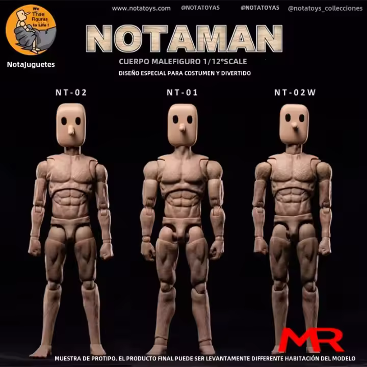 Figura De Acción Noaman 1/12 Cuerpo Flexible Soldado Hombre Juguete Modelo NT-01 NT-02 NT-02W Puppets Unisex Escala 1:12 - 1