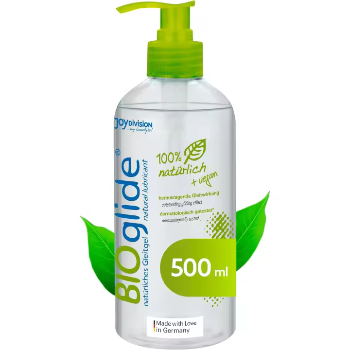 JOYDIVISION Original BIOglide neutral gel lubricante 500 ml I Lubricante 100% natural y vegano I Gel lubricante orgánico a base de agua apto para condones de látex I Lubricación a base de agua - 1