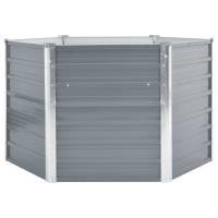 vidaXL Arriate de acero galvanizado 129x77 cm Color Gris,  Verde,  Marrón y mas - details 1