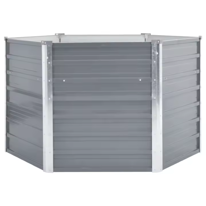 vidaXL Arriate de acero galvanizado 129x77 cm Color Gris,  Verde,  Marrón y mas - 1