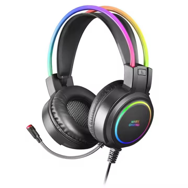 MARS GAMING Auricular+micro MHRGB PC-PS4-5- BLACK - 1