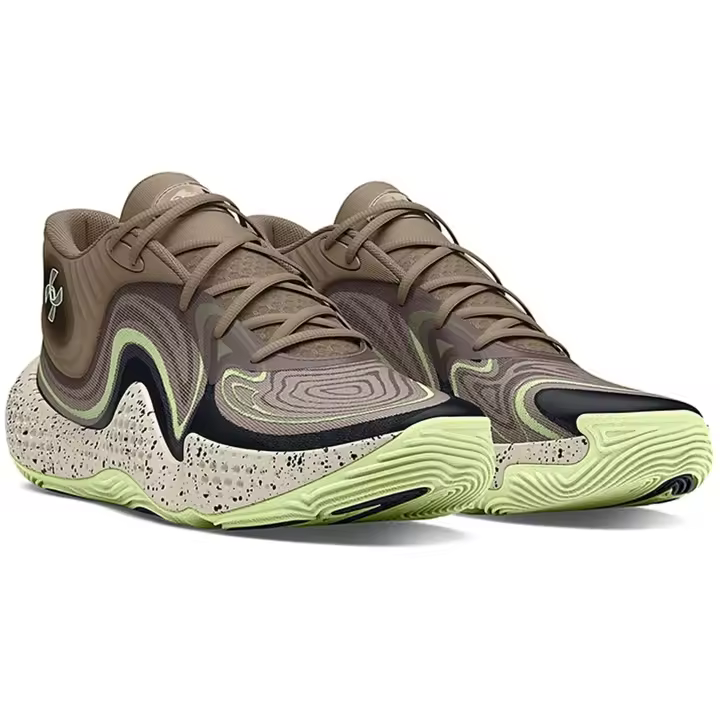 Zapatillas de Baloncesto Under Armour Spawn 6 Mid Camo para unisex en color marron - 1