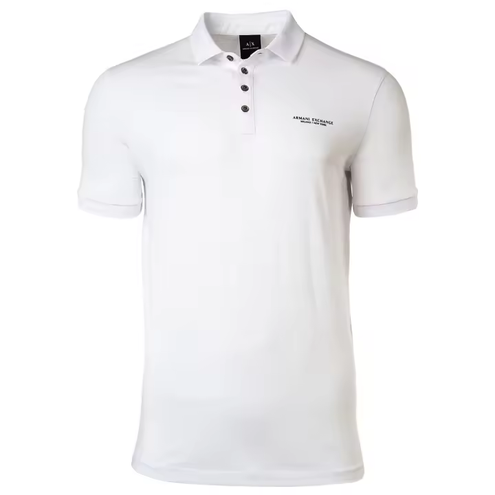 A|X ARMANI EXCHANGE Camisa de Polo para Hombre - Letra, Ajuste fino, Algodón Stretch - 1