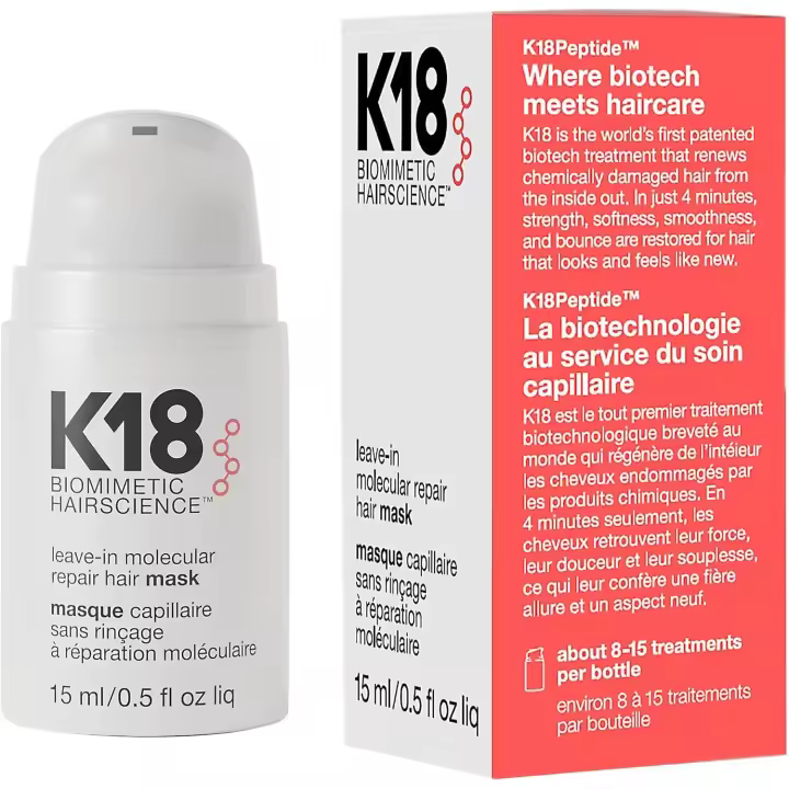 K18 Leave-in Molecular Repair Hair Mascarilla 15ml - 1