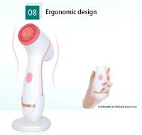 Cepillo limpiador facial, limpiador facial, limpiador electrónico para el acné, sistema rotatorio de limpieza, limpiador rotatorio exfoliante eléctrico, resistente al agua, uso en el baño, batería recargable de larga duración, seguro para viajes de ocio - details 12