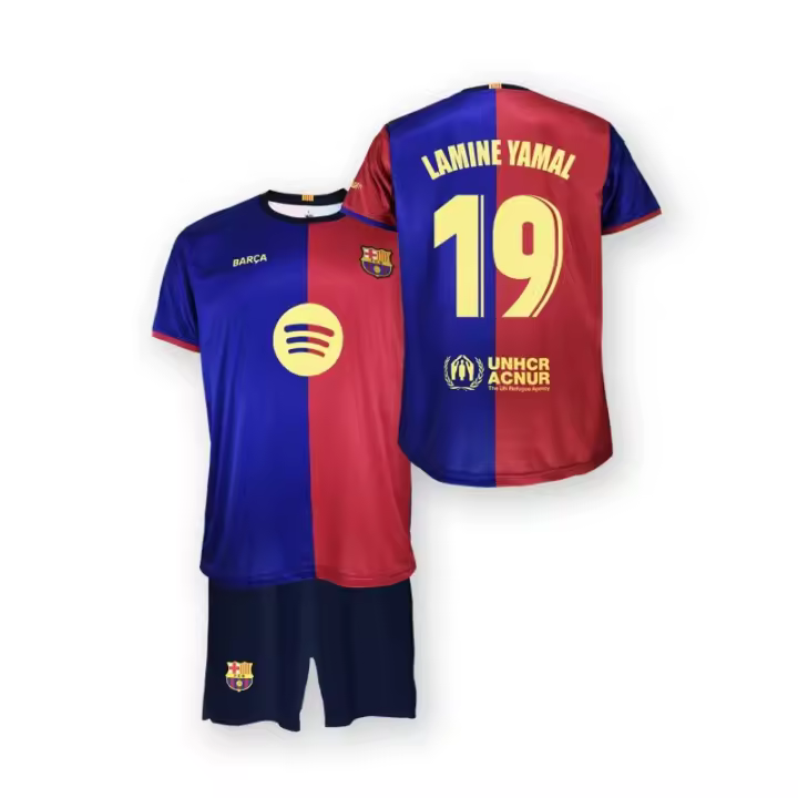 Lamine Yamal 19 primera equipación 24-25 Fútbol Club Barcelona réplica camiseta y pantalón producto oficial 1YAMKIT2425 - 1