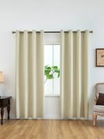 2pcs Cortinas 100% Negro Rotura Térmica Para Decoración Del Hogar Adecuadas Para Sala De Estar Dormitorio Cocina - details 13