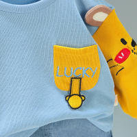 Ropa Infantil Bebé Niñas Primavera Otoño Conjunto De 2 Piezas Camiseta Pantalones Algodón Casual Unisex Talla Pequeña - details 11
