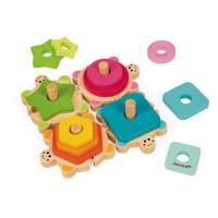 JANOD - Tortugas de Formas I Madera (Madera)-Juguete Educativo de Madera para niños de 18 meses a 4 años - details 1