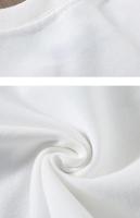 Camiseta De Algodón Puro Blanco GSM 500/300g De Gran Resistencia Cuello Redondo Manga Corta Tees De Tres Agujas Para Hombre - details 14