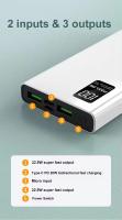 Cargador portátil de 10 000 mAh, 22,5 W, carga rápida, 2 puertos USB 3.0, tipo C, QC PD4, pantalla LED, compatible con iPhone 16/15/14/13/Pro Max y Android. - details 4