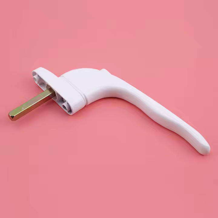 Manija De Puerta Universal Con Cerradura Blanca Para Doble Vidrio Y Cerradura De Clave Herramienta Manual De Aleación De Cobre - 1