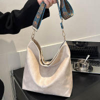 Bolso De Hombro Para Mujer Vintage De Color Sólido Moda Con Correa Ancha Y Gran Capacidad Bolso Cruzado De Estilo Buceo - details 7