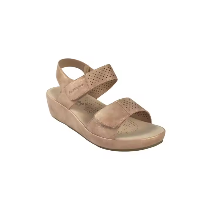 Sandalias planas de Mujer AMARPIES 23587 PLATIN SANDALIA CONFORT DOBLE VELCRO PLATINO 35983 25V - 1