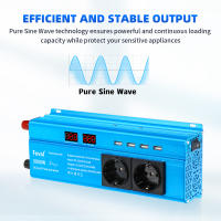 Inversor De Onda Senoidal Pura DC 12V a AC 220V 230V 1500W/2200W/2600W Convertidor De Voltaje Universal Con Enchufe Europeo Accesorios Para Automóvil - details 13