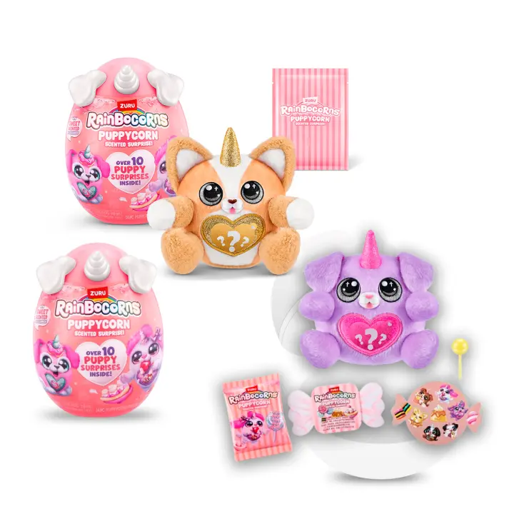 PUPPYCORN - Pack Doble de Huevos Sorpresa Puppycorn sorpresa aromática. Con Adorables Cachorros y Accesorios Aromáticos | ¡Descubre la Magia y Colecciona a Tu Nuevo Mejor Amigo Peludo! - 1