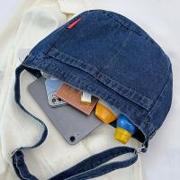 Bolso De Hombro Grande Para Mujer Estilo Casual Simplicidad Bolsa De Compras De Alta Capacidad Bolsa Cruzada De Denim Mensajero - details 12