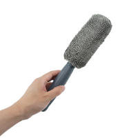 Cepillo De Limpieza Para Ruedas De Coche Portátil Con Manija De Plástico Microfibra Azul Y Gris Herramienta De Limpieza Para Rines Y Neumáticos - details 2