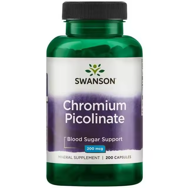 Picolinato de cromo, 200 mcg - Swanson - 1