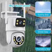 Cámara De Seguridad IP Inalámbrica Exterior 4K 8MP HD Con Lente Doble PTZ WiFi Auto Tracking Cámara De Vigilancia Para Calle iCsee - details 4