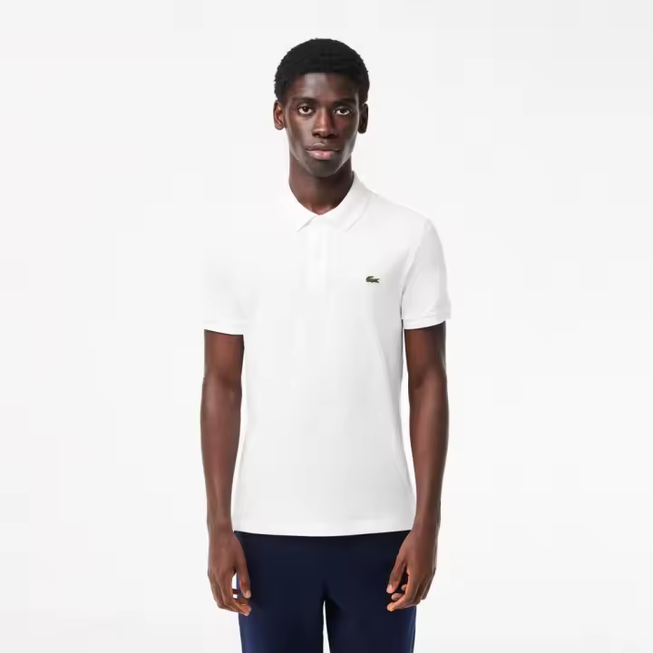 Polo Blanco Lacoste L.12.12 Slim Fit en Petit Piqué - 1
