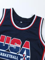 Camiseta De Baloncesto Para Hombres Transpirable Cuello Redondo Deportiva Sin Mangas Uniforme De Entrenamiento Para Niños Diseño Nueva Camiseta De Equipo Tops USA#7 - details 3
