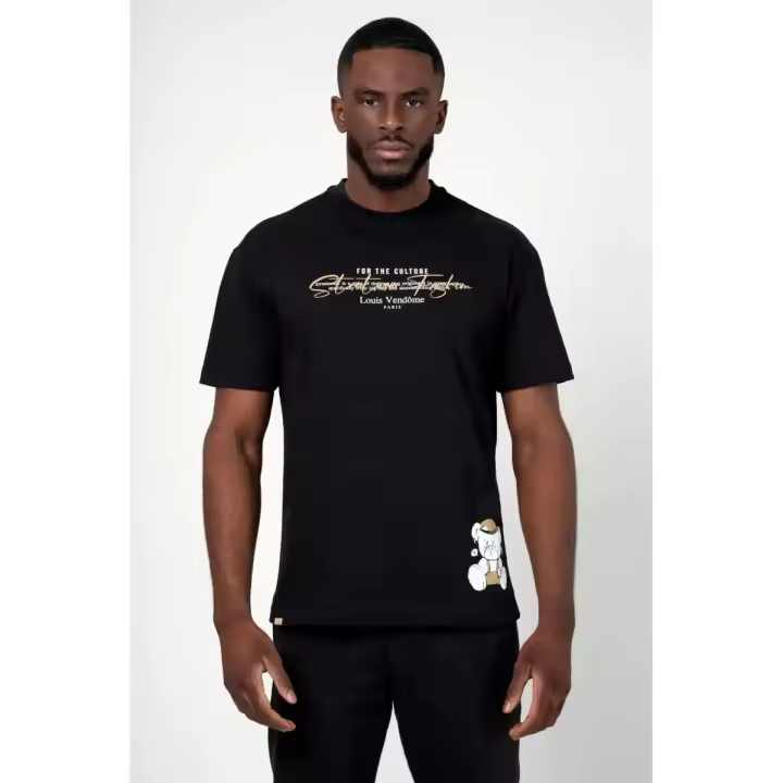 LOUIS VENDOME PARIS CAMISETA HOMBRE MODELO:LV-62 Black. - 1