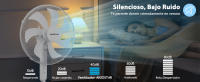 AIGOSTAR Ventilador de Pie Silencioso,  3 Velocidades, 7 Aspas, Oscilante 75°,60W, Altura Ajustable 108-125cm. Blanco. - details 3