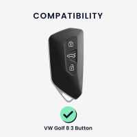 Banner - Funda silicona mando llave del coche 3 botones compatible con VW Golf azul