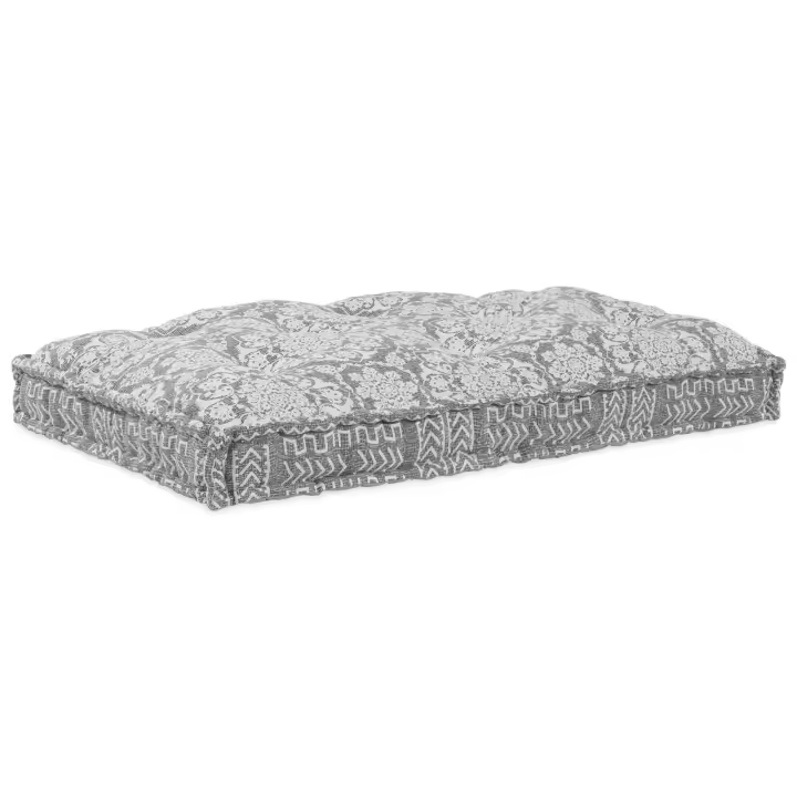 Cojín de paleta vidaXL Gris Claro 120x80x12 cm Tela - 1