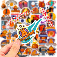 Nuevos 50PCS Pegatinas Deportivas Motivacionales De Baloncesto Slam Dunk Dibujos Animados Táctiles Resistentes Al Agua Para Fans De La NBA - details 3
