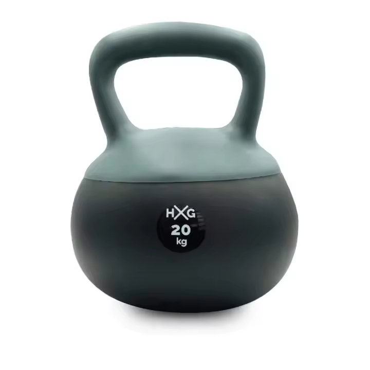 HxG Pesa Rusa o Pesa Kettlebell 4kg, PVC rellena de Fina Arena de Acero, Ideal para Ejercicios y Entrenamientos de musculación o Crosstraining - 1