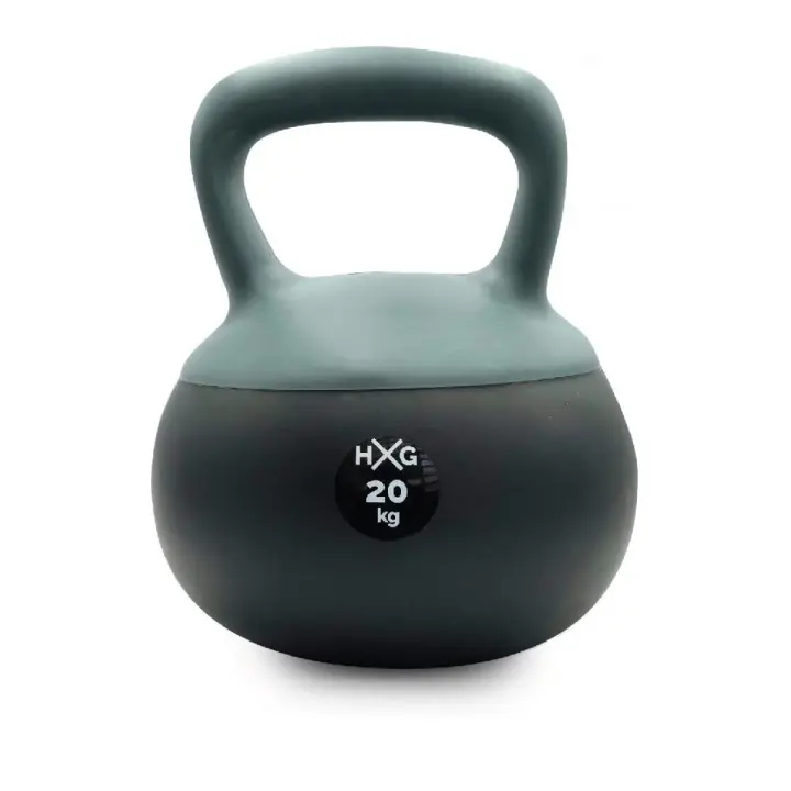 HxG Pesa Rusa o Pesa Kettlebell 4kg, PVC rellena de Fina Arena de Acero, Ideal para Ejercicios y Entrenamientos de musculación o Crosstraining - 1