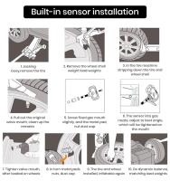 AWESAFE-sistema de alarma de supervisión de presión de neumáticos, dispositivo TPMS con 4 sensores internos para reproductor de DVD de coche, accesorios de navegación para coche - details 10