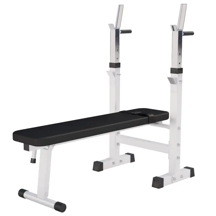 Gorilla Sports Banco de Pesas con Rack de Barras Ajustable - 1
