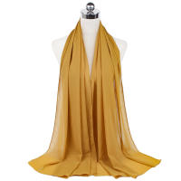 Nueva Elegante Bufanda De Mujer 2023 Modesta En Chiffón Sólido Tamaño Grande Abrazadora Para Cabeza Y Cuello Protección Solar Estilo Fashion - details 23