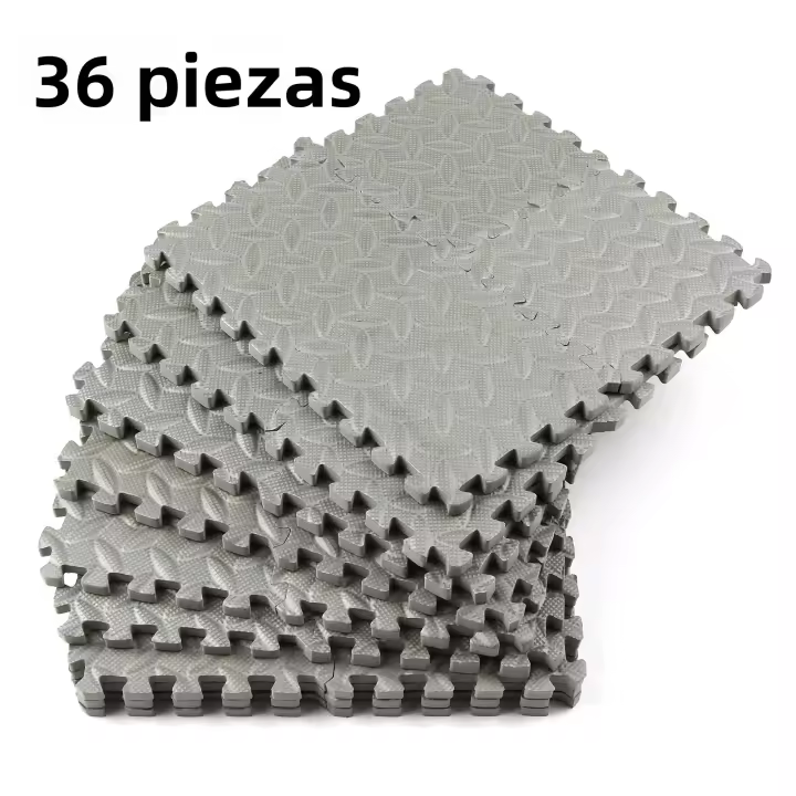 36PCS Tapete De Piso EVA Grueso 15x15x1cm Antideslizante Para Ejercicio Y Deportes Interior Fitness Y Gimnasio - 1