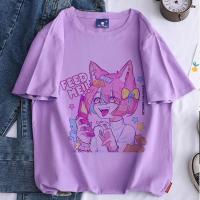 Camiseta Kawaii De Mujer Estampado De Dibujos Animados Rosa Harajuku Aesthetic Moda Coreana Y2k Casual Manga Corta O-Neck - details 17