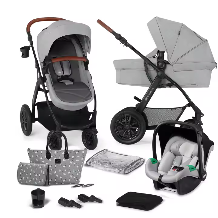 Kinderkraft Carrito Xmoov 3 en 1 con MINK PRO de Bebé 2023 2 Piezas Desde 0 meses hasta 22 kg - Capazo y silla de paseo - 1
